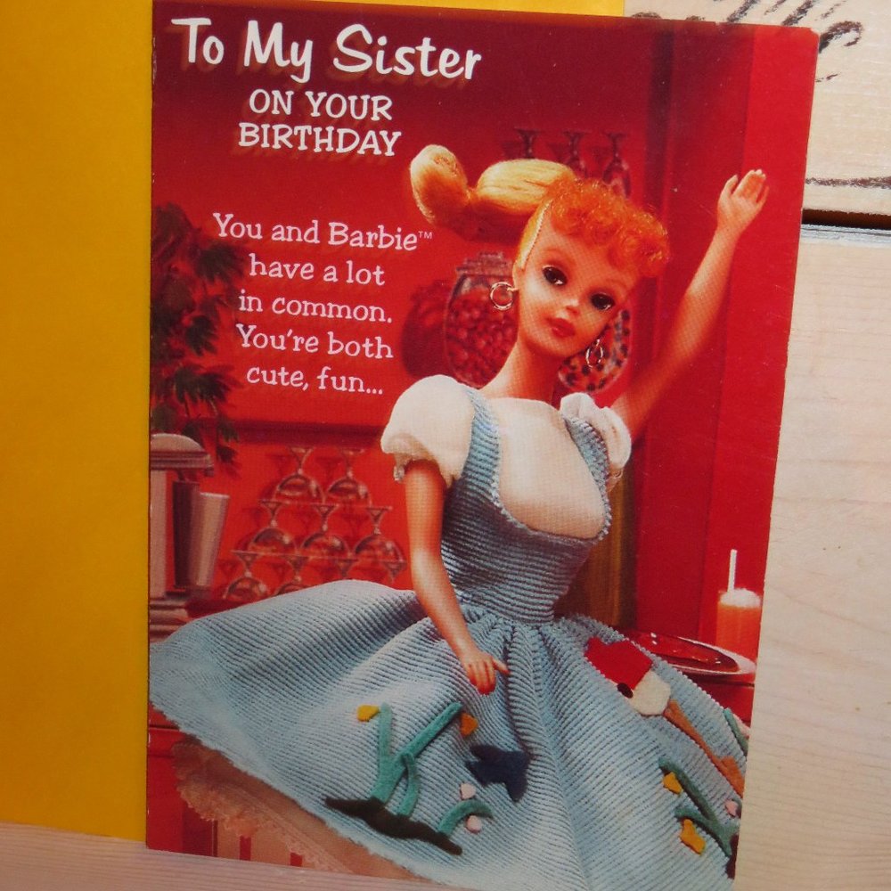 Barbie 1997 Calendar Birthday Card